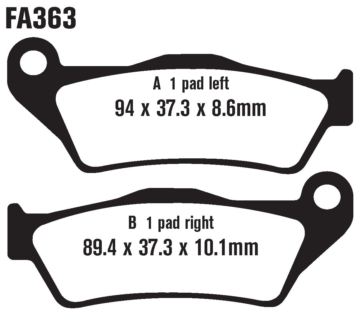 Amazon.com: EBC Brakes FA363V Semi Sintered Disc Brake Pad